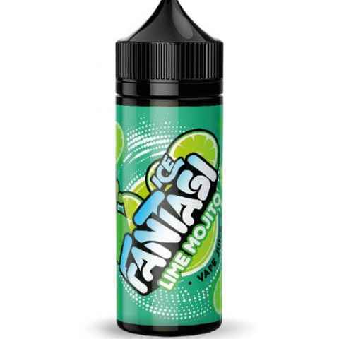 Fantasi E-Liquids Ice 100ml Shortfill Lime Mojito Ice On White Background