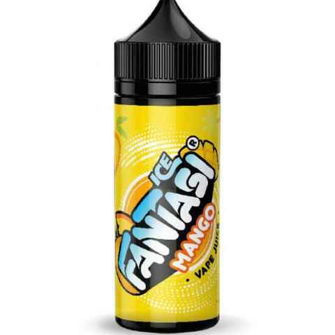 Fantasi E-Liquids Ice 100ml Shortfill Mango Ice On White Background