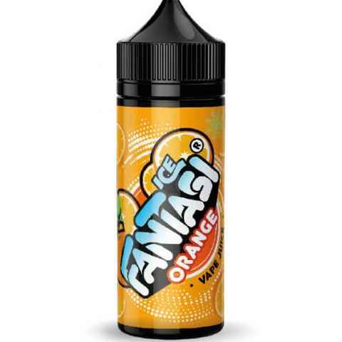 Fantasi E-Liquids Ice 100ml Shortfill Orange Ice On White Background