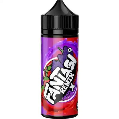 Fantasi Remix 100ml Shortfill E-Liquid Grape X Strawberry On White Background