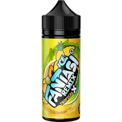 Fantasi Remix 100ml Shortfill E-Liquid Tropical x Thunder ICE On White Background