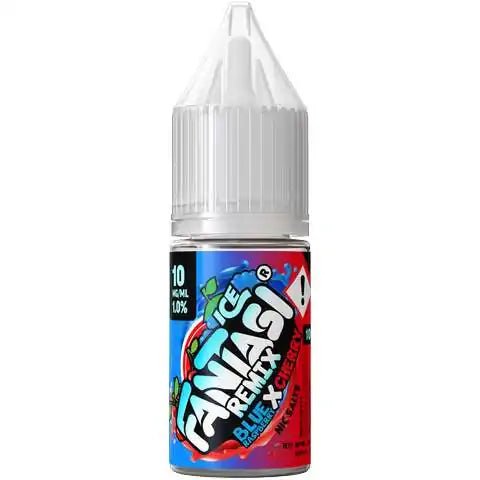 Fantasi Remix 10ml Nic Salt E-Liquid 10mg / Blue Raspberry x Cherry ICE On White Background