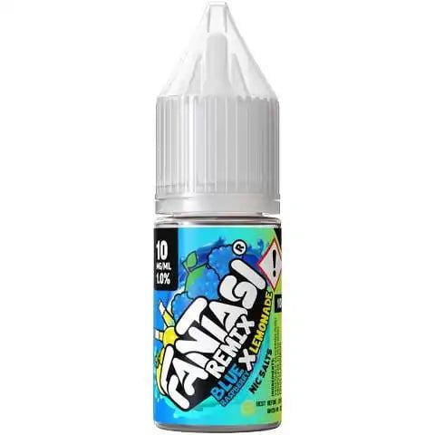 Fantasi Remix 10ml Nic Salt E-Liquid 10mg / Blue Raspberry x Lemonade On White Background