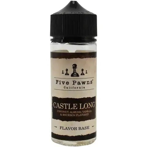 Five Pawns 100ml 50/50 Shortfill E-Liquid Castle Long On White Background