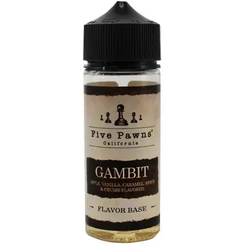 Five Pawns 100ml 50/50 Shortfill E-Liquid Gambit On White Background