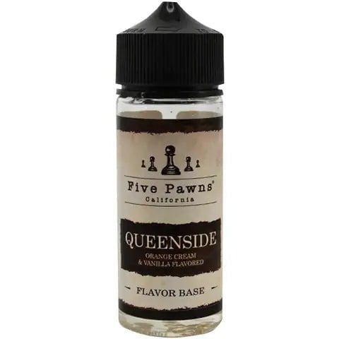 Five Pawns 100ml 50/50 Shortfill E-Liquid Queenside On White Background