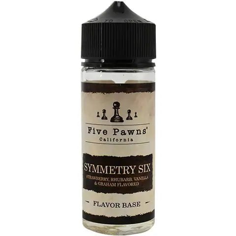 Five Pawns 100ml 50/50 Shortfill E-Liquid Symmetry Six On White Background