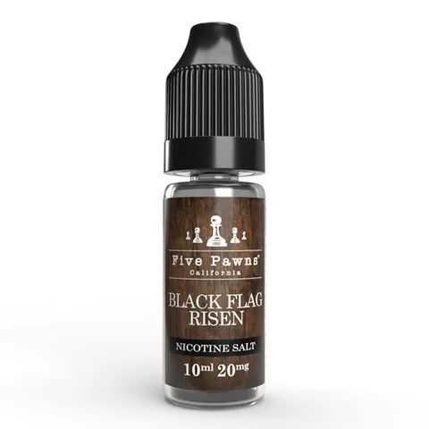 five pawns nic salts black flag risen on white background