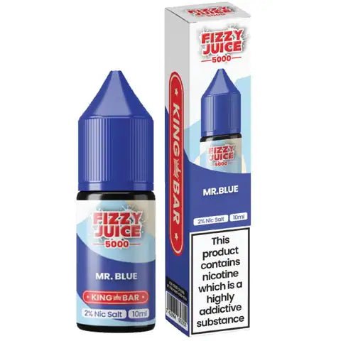 Fizzy Juice 5000 Bar Nic Salts 10ml Mr Blue / 10mg On White Background