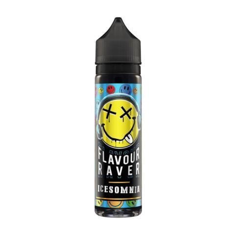 Flavour Raver 50ml Shortfill E-Liquid Icesomnia On White Background