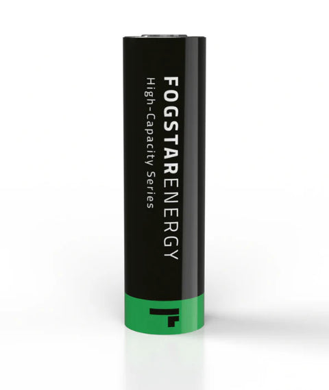 fogstar energy 4000 18650 battery on white background