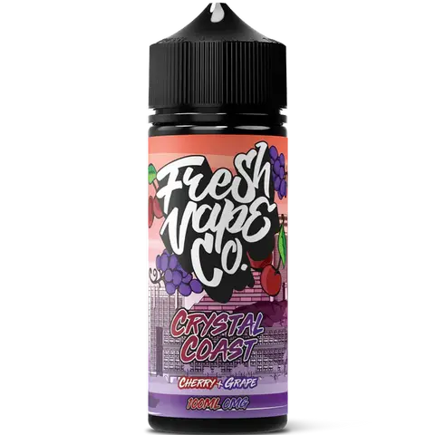 Fresh Vape Co 100ml Shortfill crystal coast On clear Background