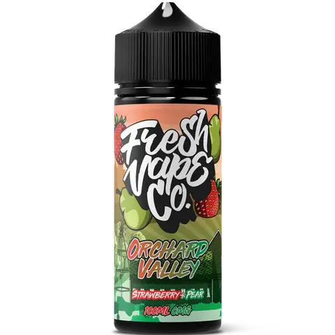 Fresh Vape Co 100ml Shortfill orchard valley On clear Background