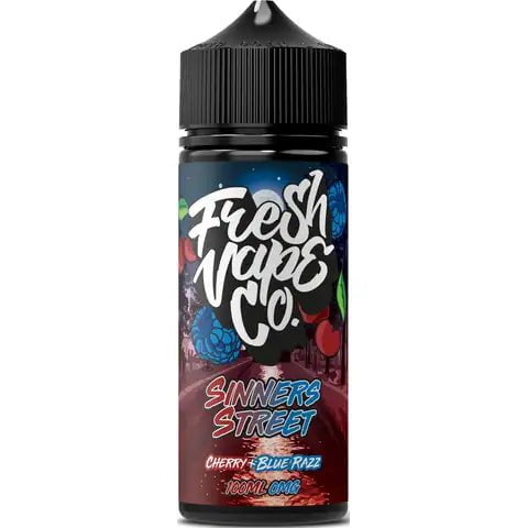 Fresh Vape Co 100ml Shortfill Sinners Street On White Background