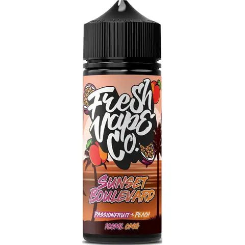 Fresh Vape Co 100ml Shortfill Sunset Boulevard On White Background