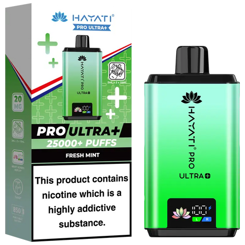 Hayati Pro Ultra Plus 25k Prefilled Vape Kit Fresh Mint