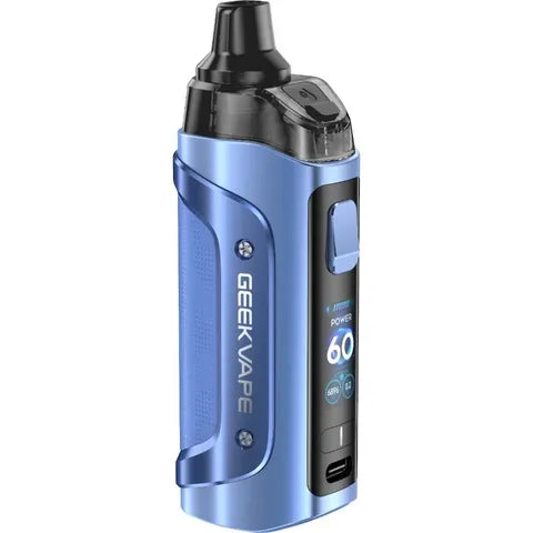 geekvape boost 3 kit sapphire blue on white background