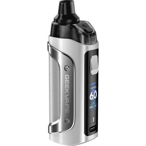 geekvape boost 3 kit silver on white background