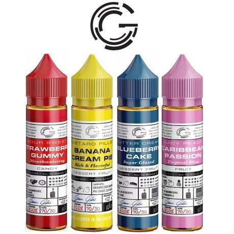 Glas Basix 50ml Shortfill E-Liquid On White Background