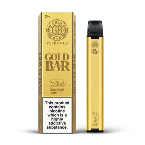 Gold Bar Disposable Vape Hawaiian Sunrise On White Background