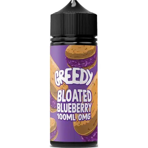 Greedy Bear 100ml Shortfill Bloated Blueberry On White Background