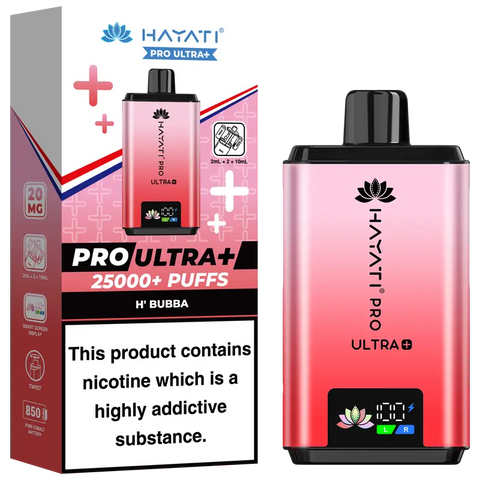 Hayati Pro Ultra Plus 25k Prefilled Vape Kit H'Bubba