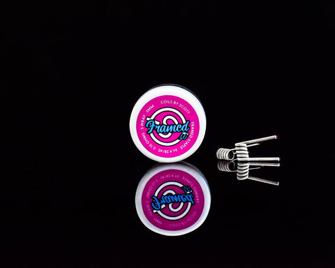 Handmade Coils by Scott 0.10 Framed Staple On White Background