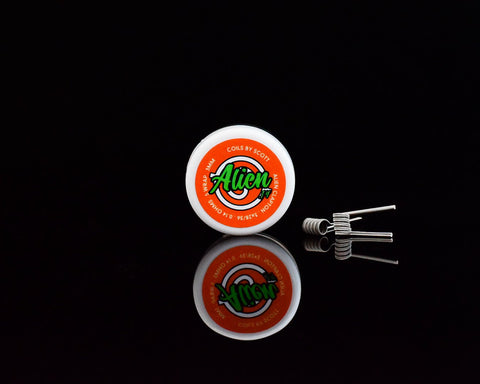 Handmade Coils by Scott 0.14 Alien Clapton On White Background