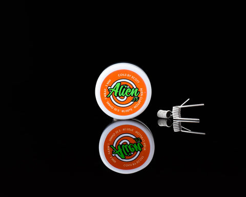 Handmade Coils by Scott 0.35 Alien Clapton On White Background