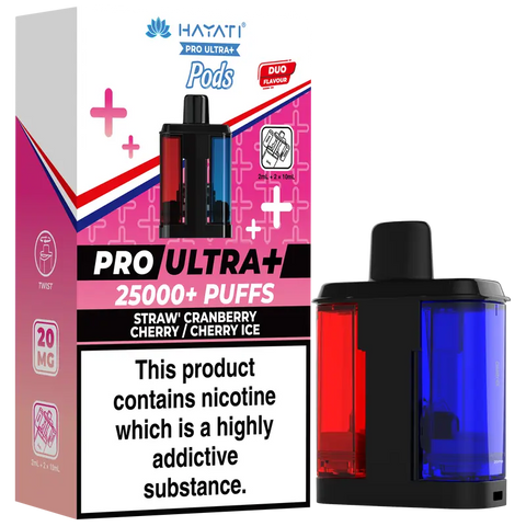 Hayati Pro Ultra Plus 25K Refill Pods Straw' Cranberry Cherry Cherry Ice