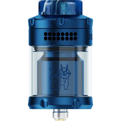 hellvape dead rabbit 3 rta 2024 edition blue back side on clear background