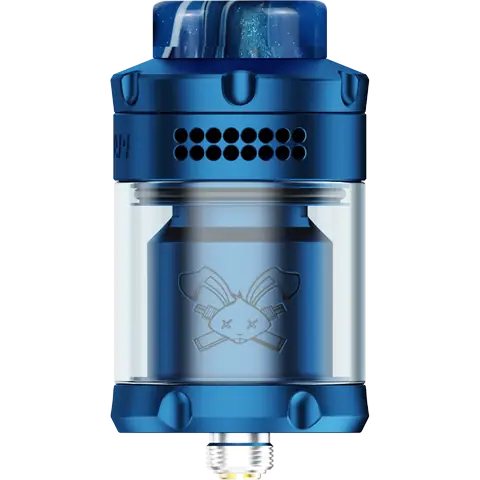 hellvape dead rabbit 3 rta 2024 edition blue front side on clear background