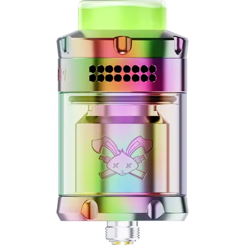 hellvape dead rabbit 3 rta 2024 edition rainbow front side on clear background