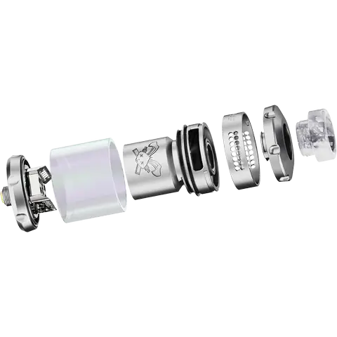 hellvape dead rabbit 3 rta 2024 edition exploded view on clear background