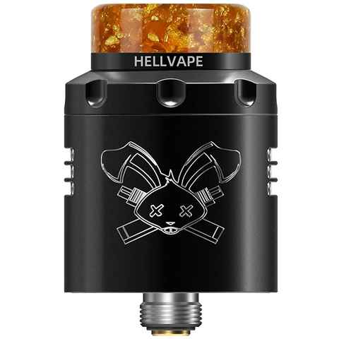 Hellvape Dead Rabbit RDA V3 Matte Black On White Background