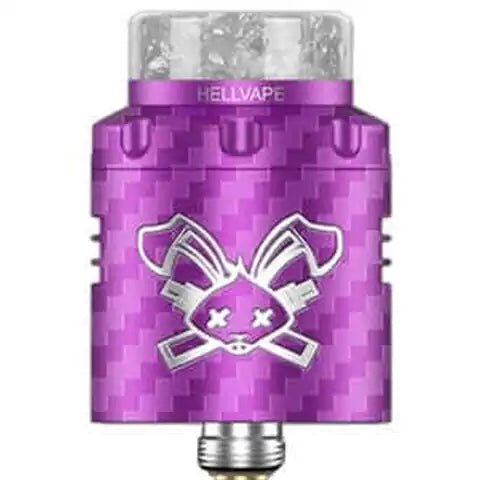 Hellvape Dead Rabbit RDA V3 Purple Carbon Fibre On White Background