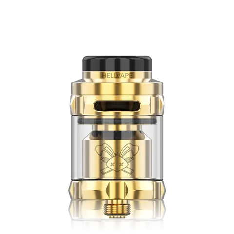 hellvape dead rabbit solo rta gold on black background