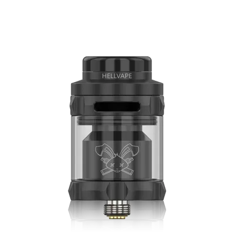 hellvape dead rabbit solo rta matte black on black background