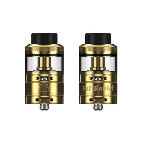 Hellvape Fat Rabbit RTA 28mm Gold On White Background