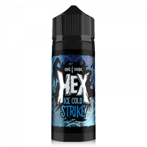 Hex 100ml Shortfill E-Liquids ICE Cold Strike On White Background