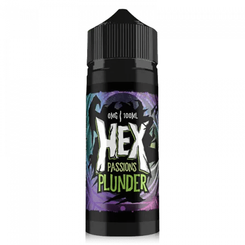 Hex 100ml Shortfill E-Liquids Passions Plunder On White Background