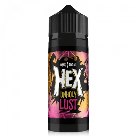 Hex 100ml Shortfill E-Liquids Unholy Lust On White Background