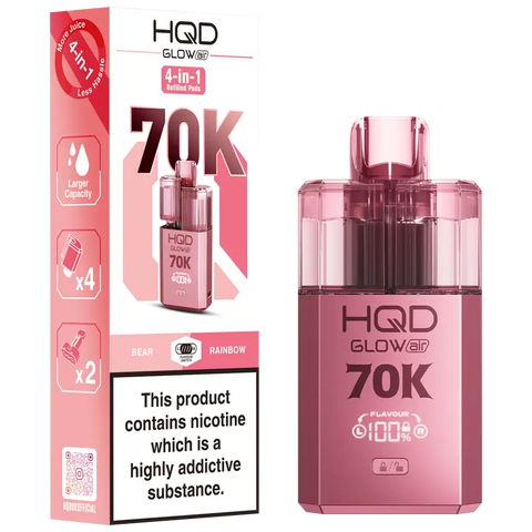 HQD Glow Air 70k Vape Kit Bear & Rainbow