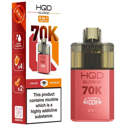 HQD Glow Air 70k Vape Kit Cola Ice & Fantasi Ice