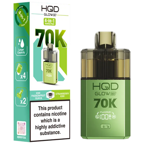 HQD Glow Air 70k Vape Kit Kiwi Passionfruit Guava & Strawberry Kiwi