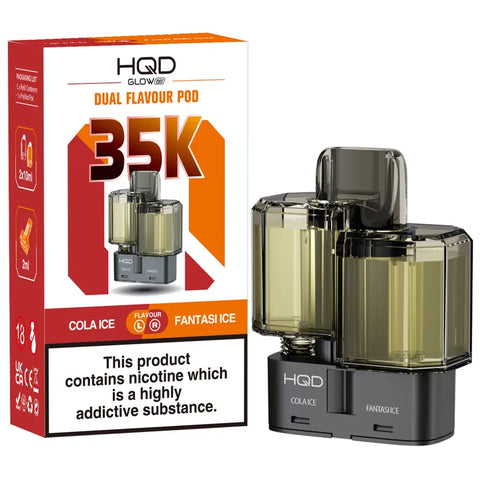 HQD Glow Air 35K Prefilled Replacement Pods Cola Ice & Fantasi Ice