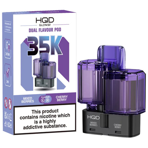 HQD Glow Air 35K Prefilled Replacement Pods Mixed Berries & Cherry Berry