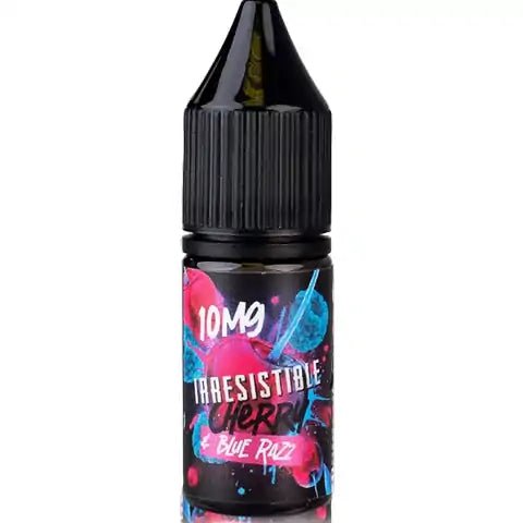 Irresistible Cherry 10ml Nic Salts Cherry & Blue Razz / 10mg On White Background