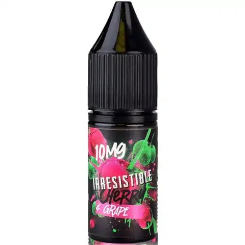 Irresistible Cherry 10ml Nic Salts Cherry & Grape / 10mg On White Background