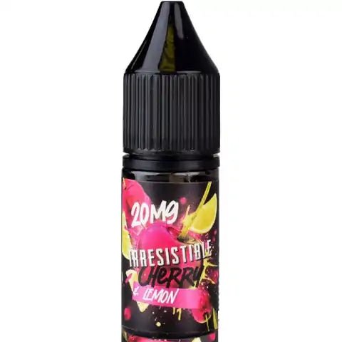 Irresistible Cherry 10ml Nic Salts Cherry & Lemon / 20mg On White Background